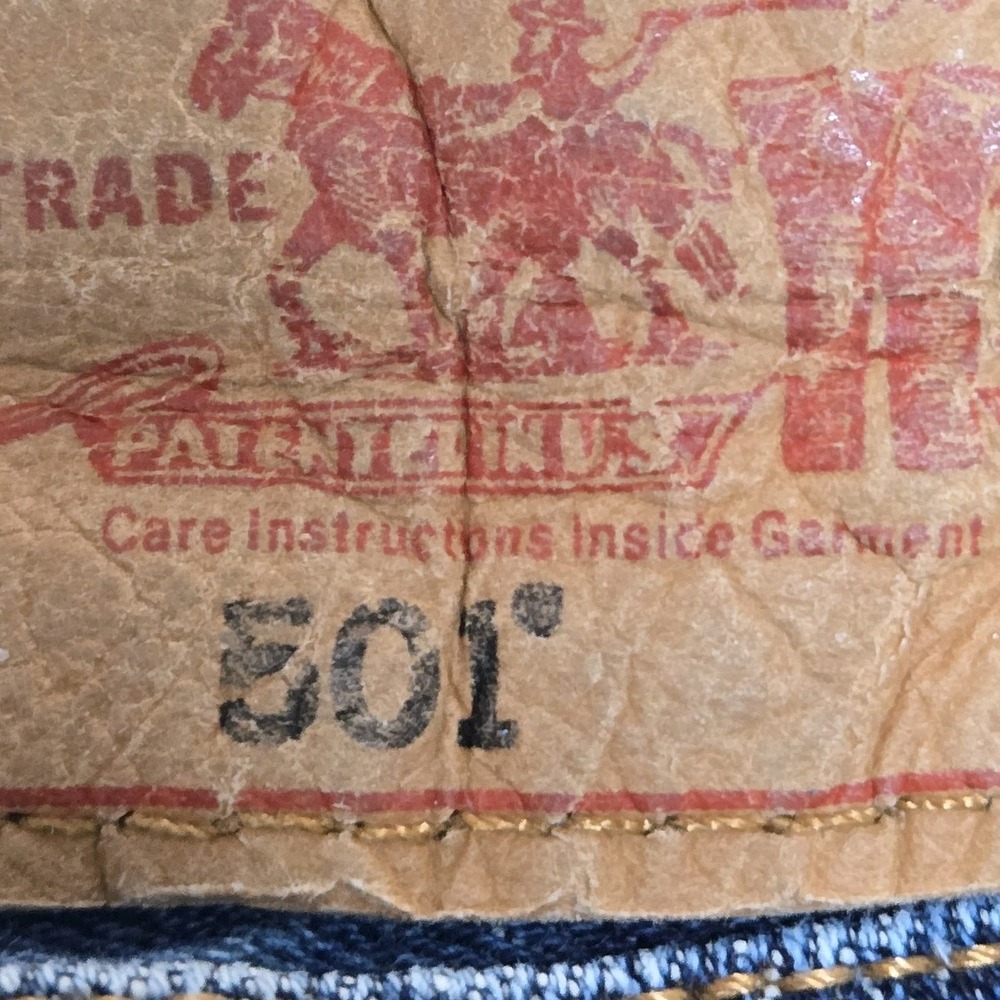 Vtg 80s 90s Levis 501XX Button Fly Jeans Size 30x31 (tag 31x32) Red Bat Wing VGC - Picture 9 of 13